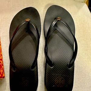 Tory Burch wedge thin flip flops
